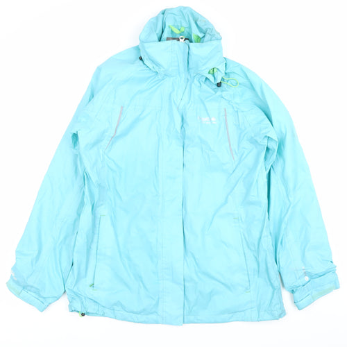Regatta Women’s Blue Waterproof Rain Jacket Size 12 Hooded Outdoor Coat