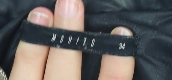 Mohito Womens Black Quilted Polyester Jacket Size 6 Full Zip