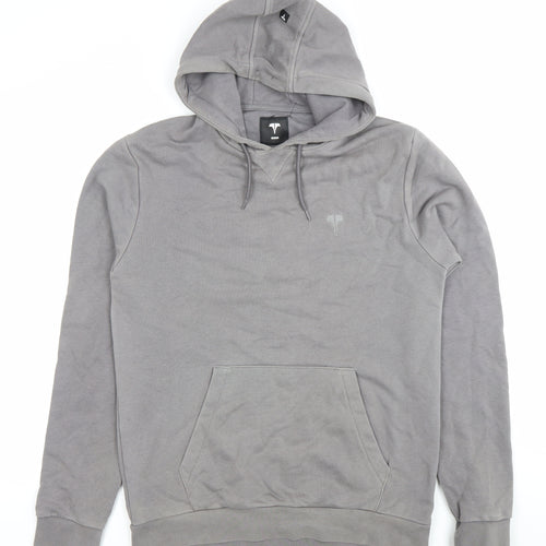 IWINZZ Men’s Grey Pullover Hoodie Medium Cotton Blend Kangaroo Pocket