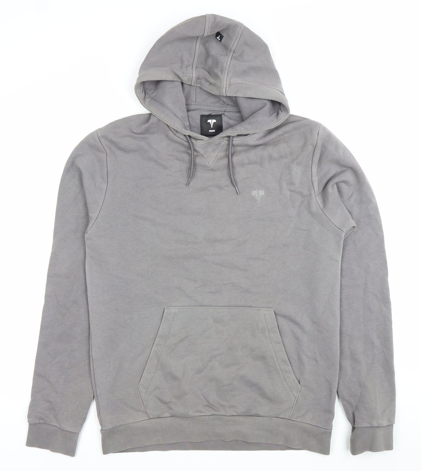 IWINZZ Men’s Grey Pullover Hoodie Medium Cotton Blend Kangaroo Pocket