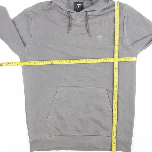 IWINZZ Men’s Grey Pullover Hoodie Medium Cotton Blend Kangaroo Pocket