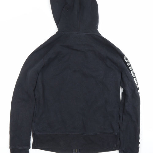 Under Armour Boys Black Full Zip Hoodie Sweatshirt Size S Logo Hooded