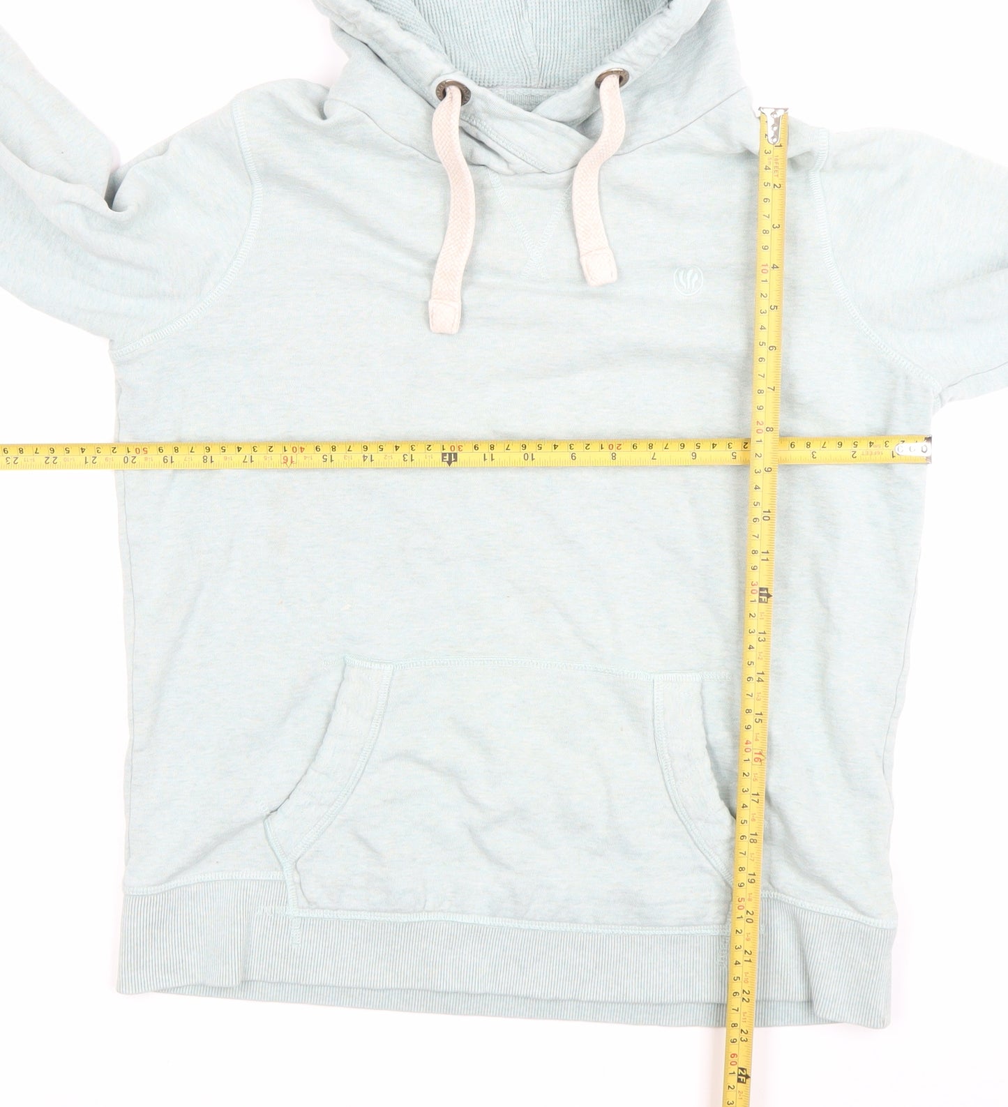 Fat Face Women Blue Pullover Hoodie Size 12 Cotton Blend