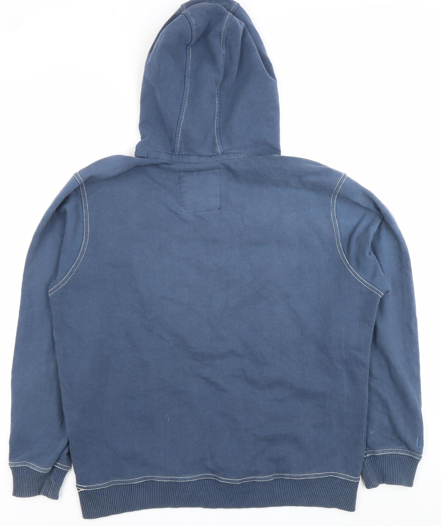 Lee Cooper Men’s Blue Pullover Hoodie M Graphic Print Cotton Blend