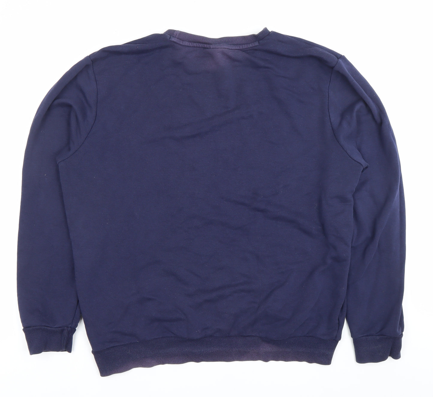 Puma Men’s Blue Crew Neck Pullover Sweatshirt Size L Logo Sportswear