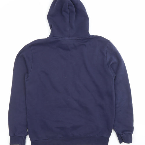 Puma Men's Blue Small Pullover Hoodie Sweatshirt Logo Fleece