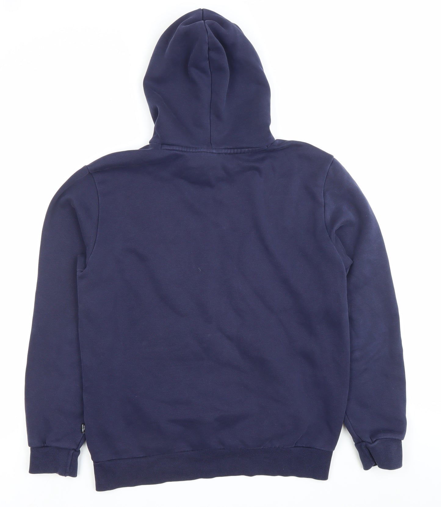 Puma Men's Blue Small Pullover Hoodie Sweatshirt Logo Fleece