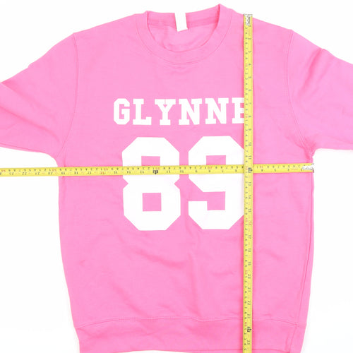 JustHoods Womens Pink Pullover Sweatshirt S Sports Graphic 89