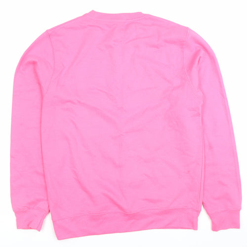 JustHoods Womens Pink Pullover Sweatshirt S Sports Graphic 89