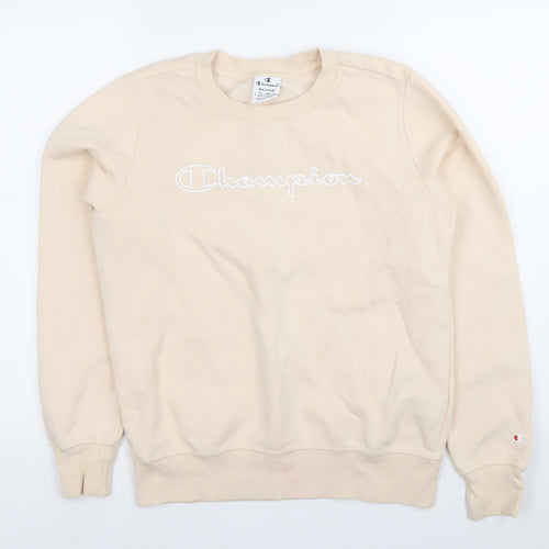 Champion Women’s Beige Medium Sweatshirt Crew Neck Pullover
