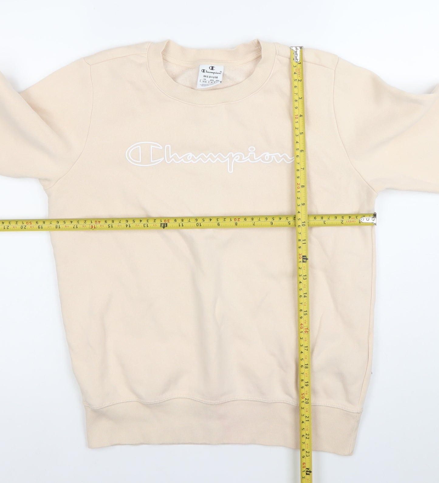 Champion Women’s Beige Medium Sweatshirt Crew Neck Pullover