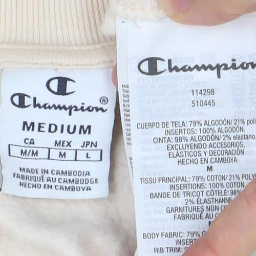 Champion Women’s Beige Medium Sweatshirt Crew Neck Pullover