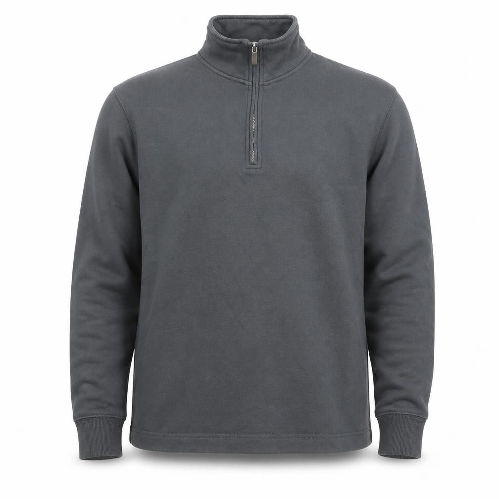 Topman Mens Grey 1/4 Zip High Neck Sweatshirt Size S Regular Fit