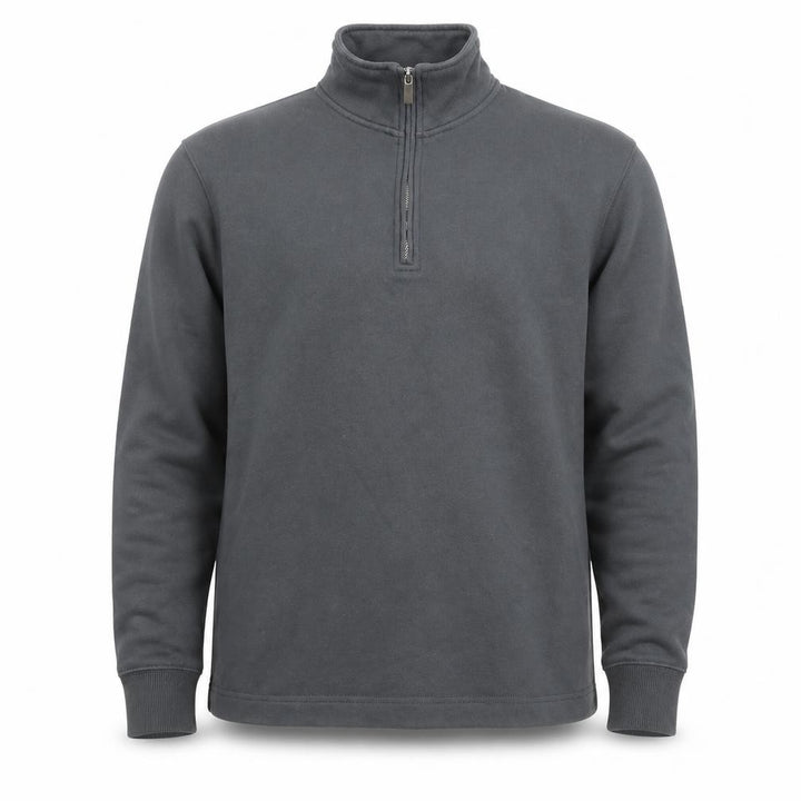 Topman Mens Grey 1/4 Zip High Neck Sweatshirt Size S Regular Fit