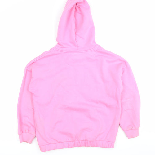 Marks and Spencer Girls Pink Barbie Hoodie 10-11 Years Pullover Fleece