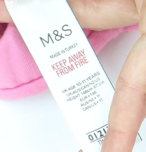 Marks and Spencer Girls Pink Barbie Hoodie 10-11 Years Pullover Fleece