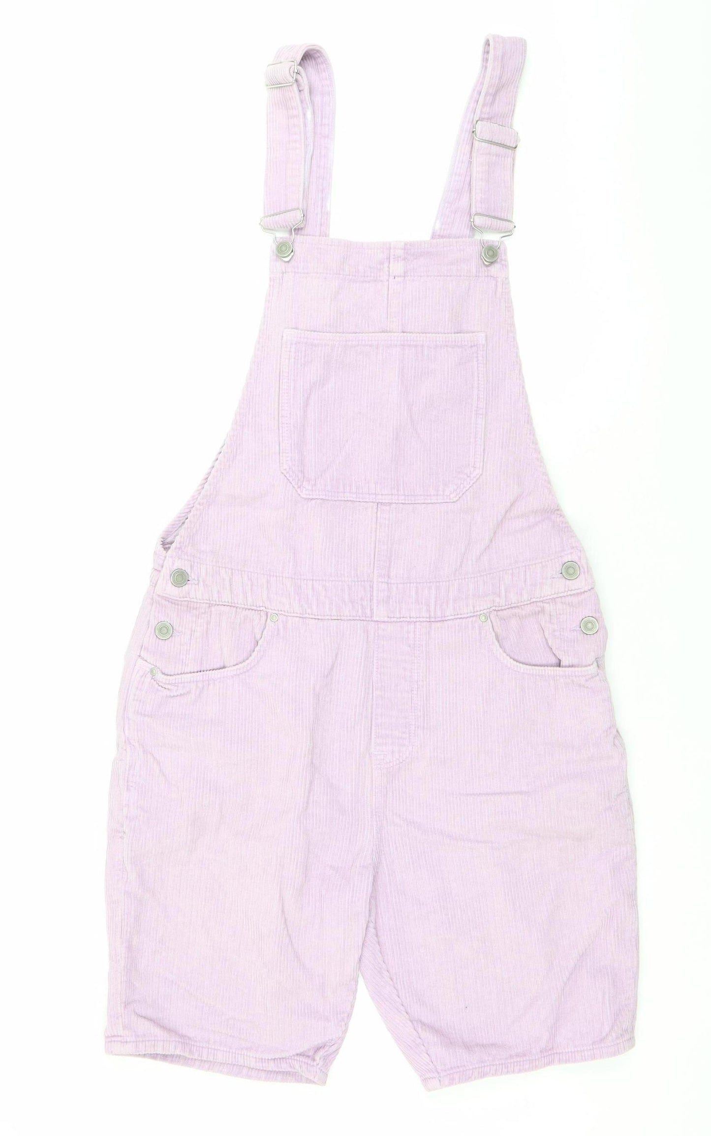 ASOS Women Purple XS Corduroy Dungaree Playsuit Adjustable Straps