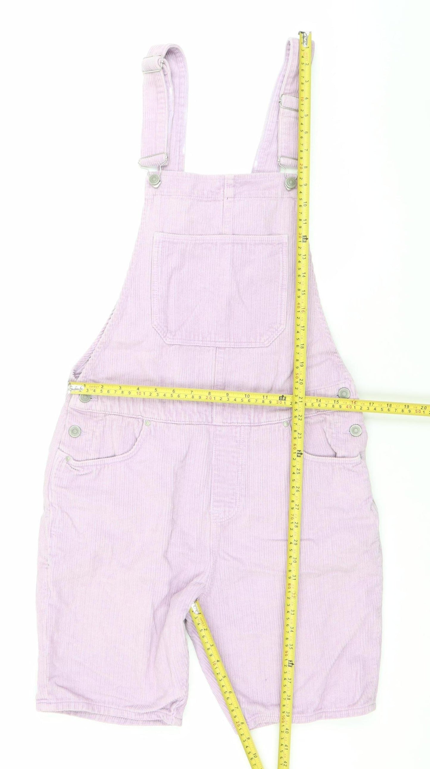 ASOS Women Purple XS Corduroy Dungaree Playsuit Adjustable Straps