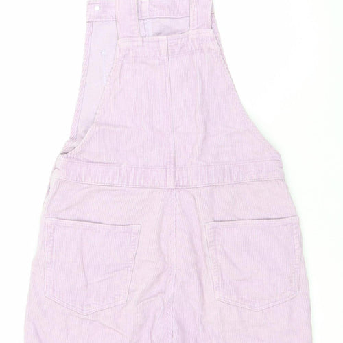 ASOS Women Purple XS Corduroy Dungaree Playsuit Adjustable Straps