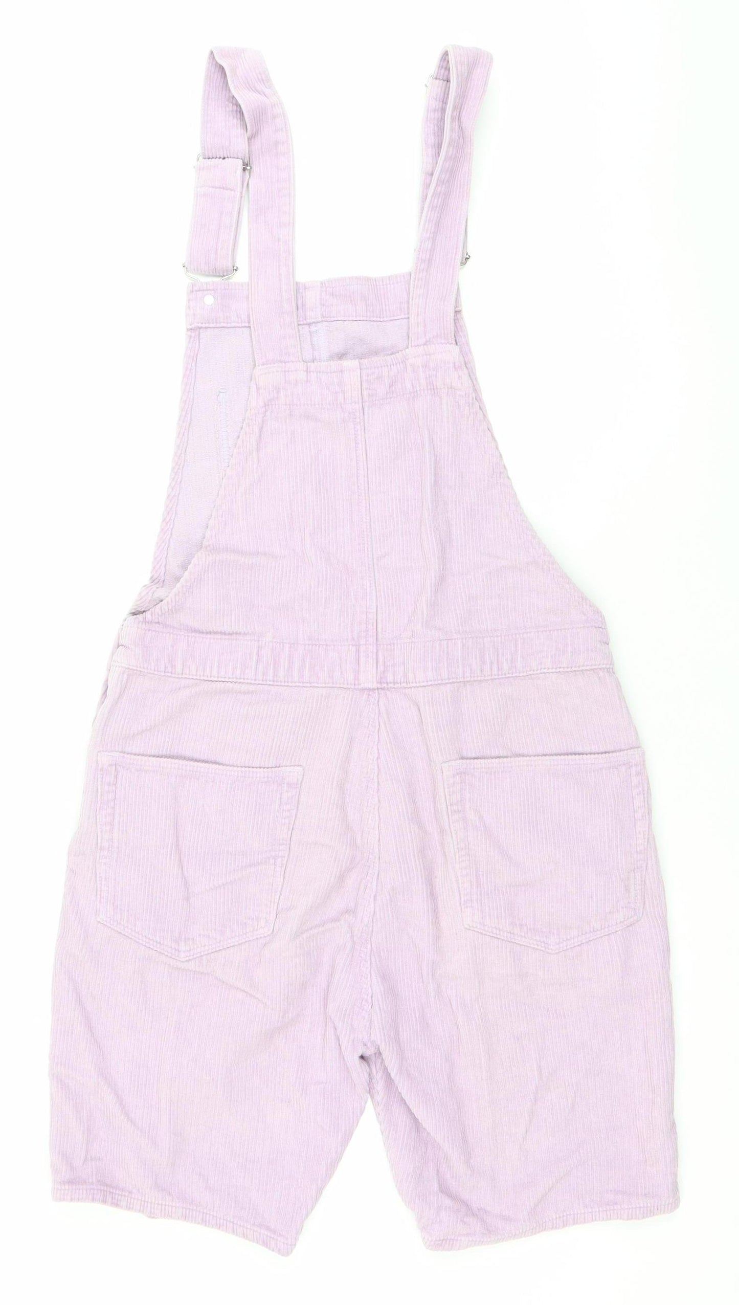 ASOS Women Purple XS Corduroy Dungaree Playsuit Adjustable Straps
