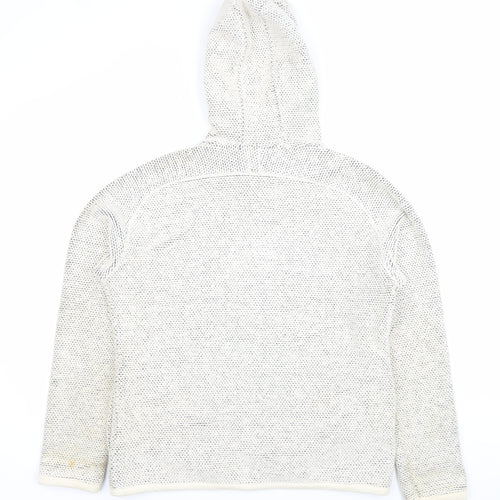 Dead Fish Men’s Grey Knit Full Zip Hoodie Size L Hooded Sweatshirt