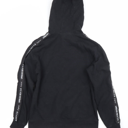 Reo Men’s Black Pullover Hoodie Medium Urban Graphic Logo