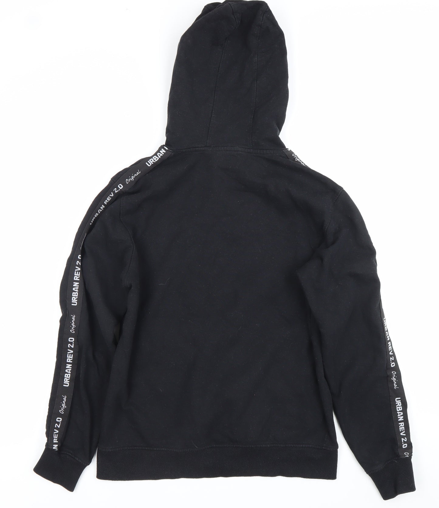 Reo Men’s Black Pullover Hoodie Medium Urban Graphic Logo