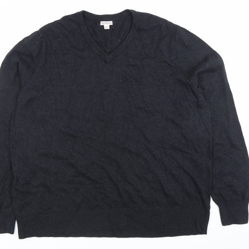 Merona Women’s Black 2XL Pullover Jumper V-Neck Cotton Blend