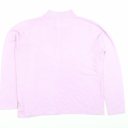 Bonmarche Womens Purple Mock Neck Acrylic Pullover Jumper Size M