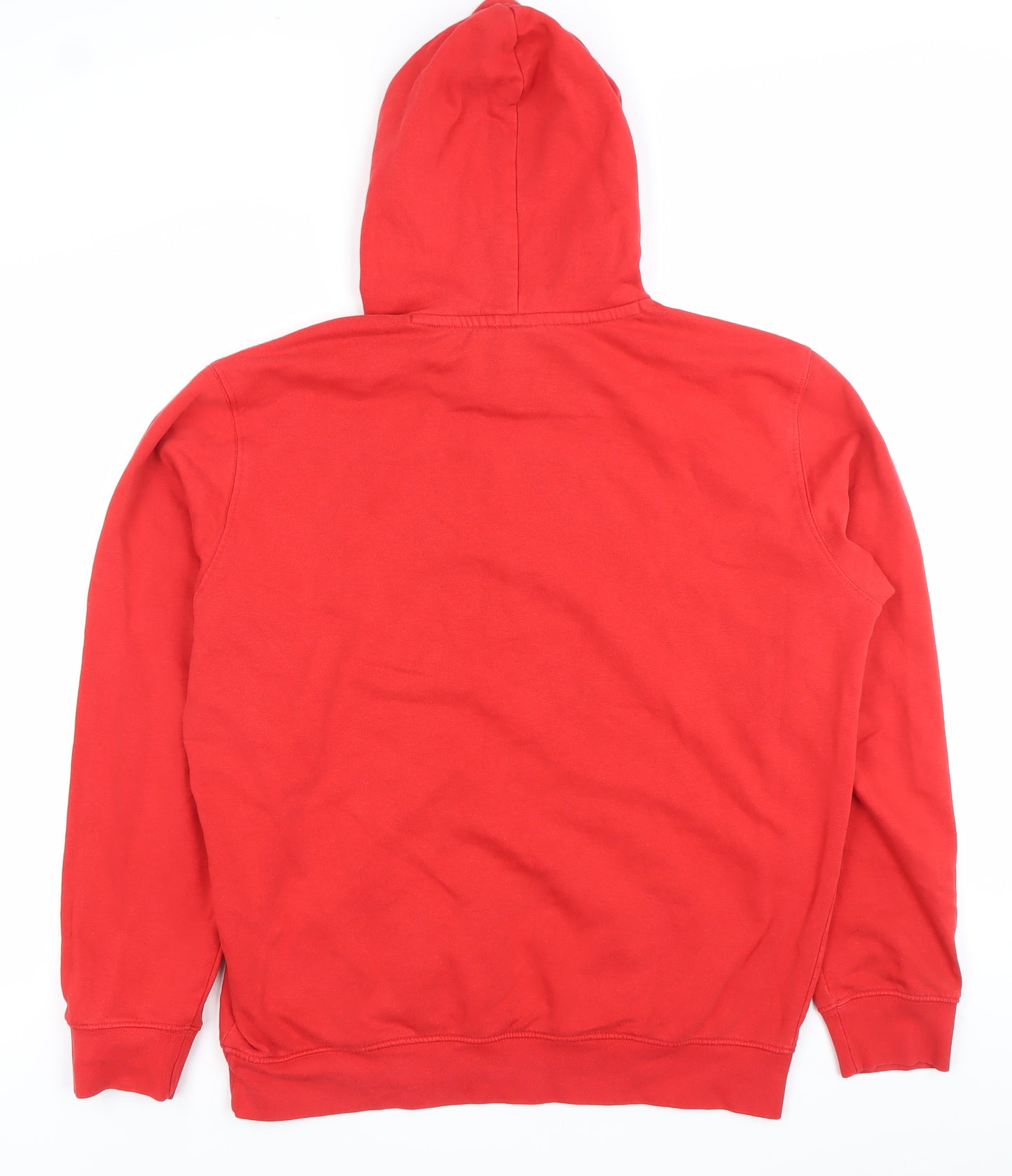 Champion Men’s Red Pullover Hoodie Size L Logo Sweatshirt