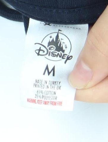 Disney Men’s Blue Graphic Pullover Hoodie Size M Cotton Blend