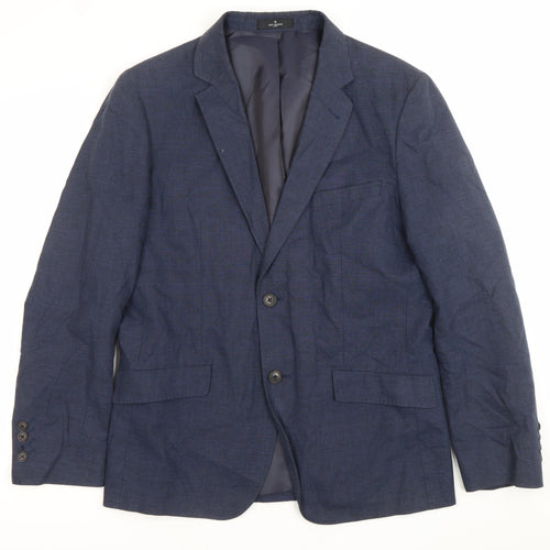 Jeff Banks Men’s Blue Checked 38R Regular Fit Blazer Jacket