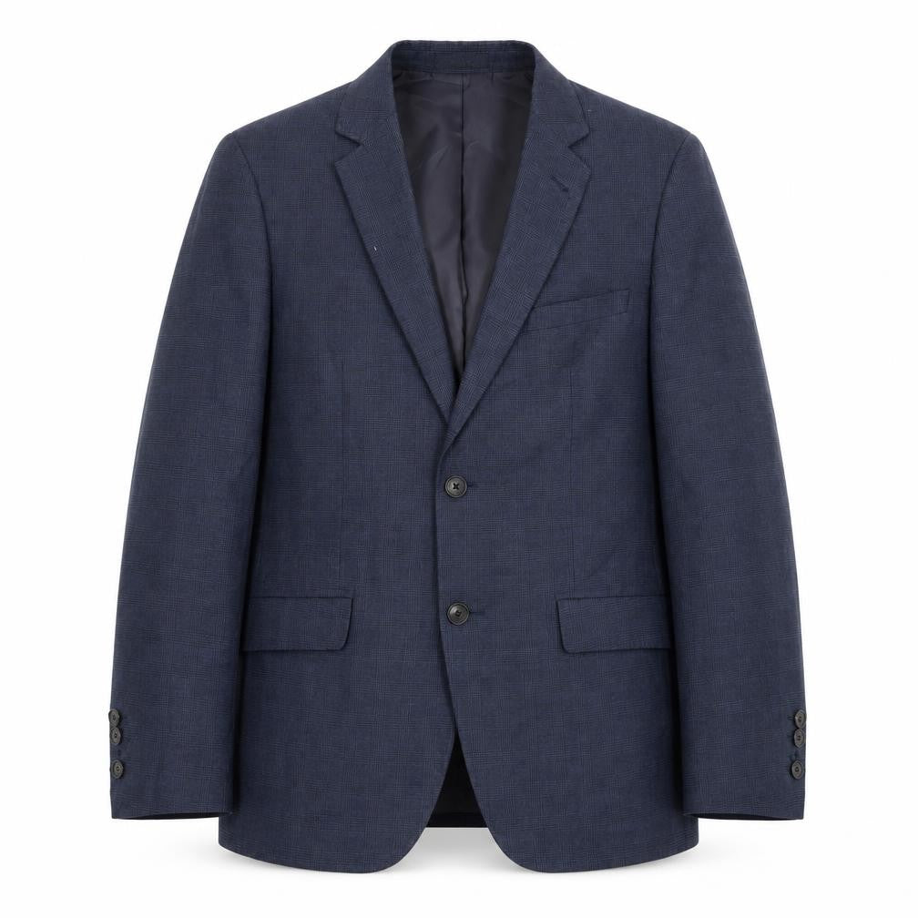 Jeff Banks Men’s Blue Checked 38R Regular Fit Blazer Jacket