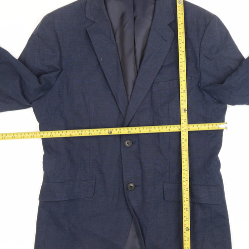 Jeff Banks Men’s Blue Checked 38R Regular Fit Blazer Jacket