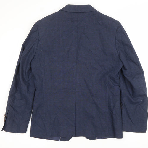 Jeff Banks Men’s Blue Checked 38R Regular Fit Blazer Jacket