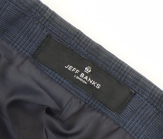 Jeff Banks Men’s Blue Checked 38R Regular Fit Blazer Jacket