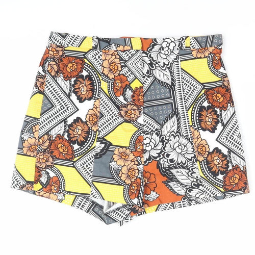 River Island Women’s Multicoloured Floral Pleated Chino Shorts Size 10