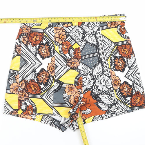 River Island Women’s Multicoloured Floral Pleated Chino Shorts Size 10