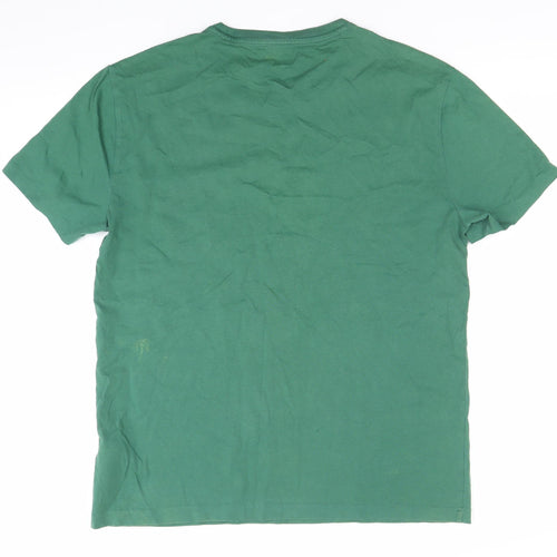 Ralph Lauren Mens Green M Slim Fit Crew Neck Logo T-Shirt