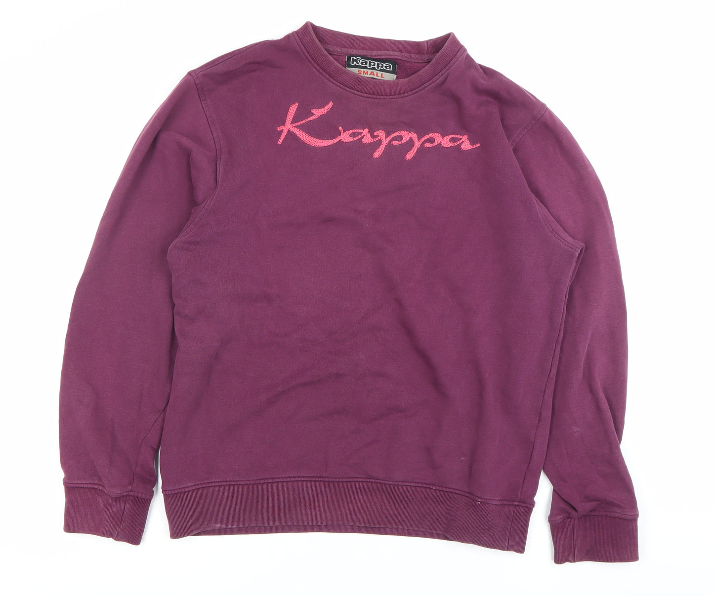 Kappa Womens Purple Small Crew Neck Pullover Sweatshirt Cotton