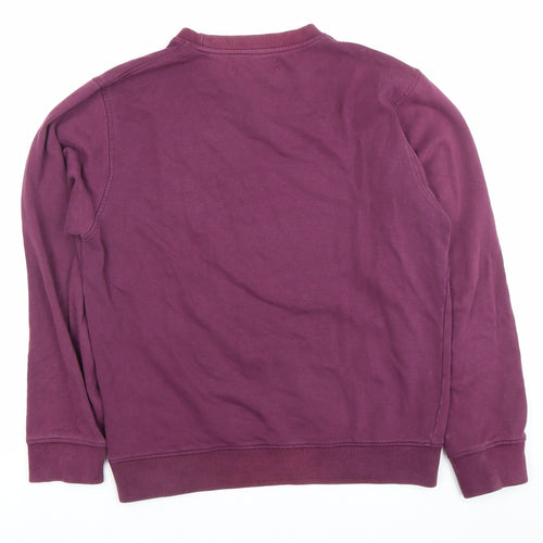 Kappa Womens Purple Small Crew Neck Pullover Sweatshirt Cotton