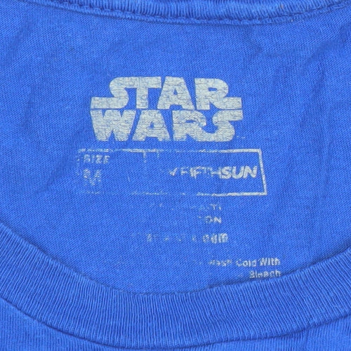 Star Wars Mandalorian Blue Graphic Men's M T-Shirt