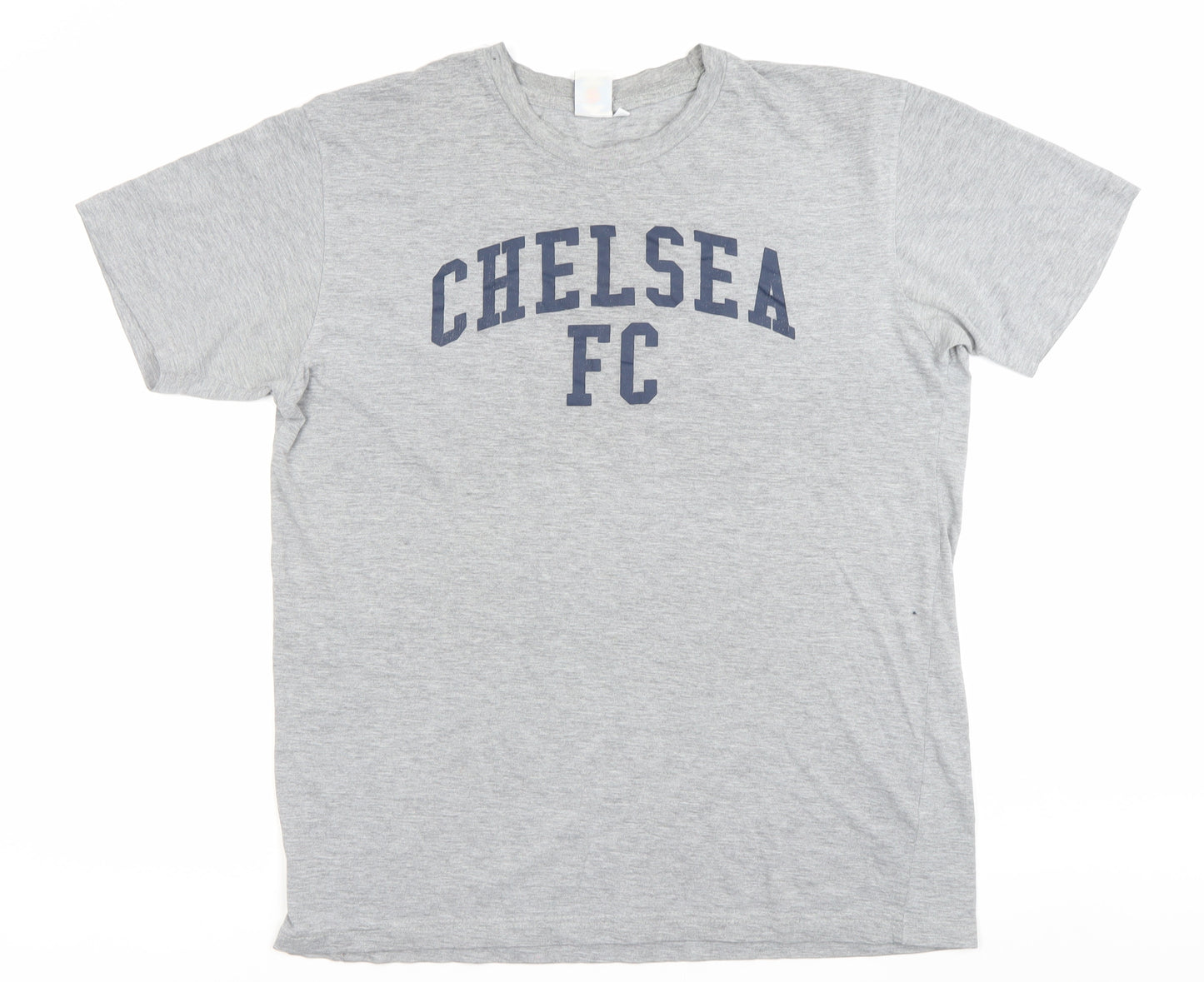 Chelsea FC Men’s Grey L Short Sleeve Sports T-Shirt Cotton Blend
