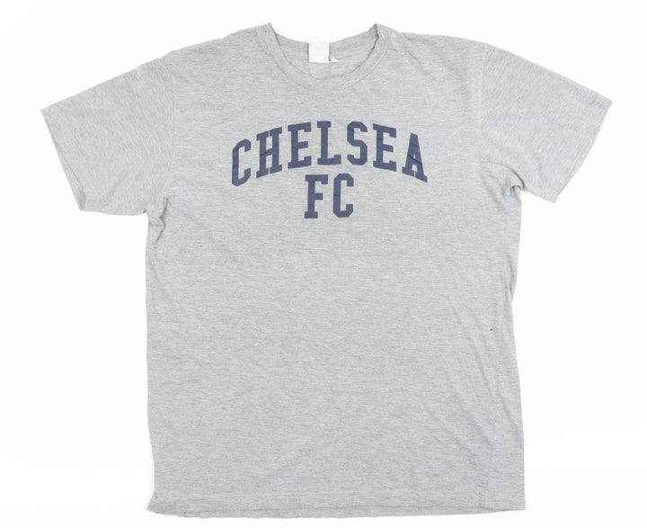 Chelsea FC Men’s Grey L Short Sleeve Sports T-Shirt Cotton Blend