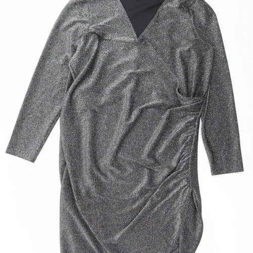 Vero Moda Women Silver Plus Size 24-26 Bodycon Dress Party Knee Length