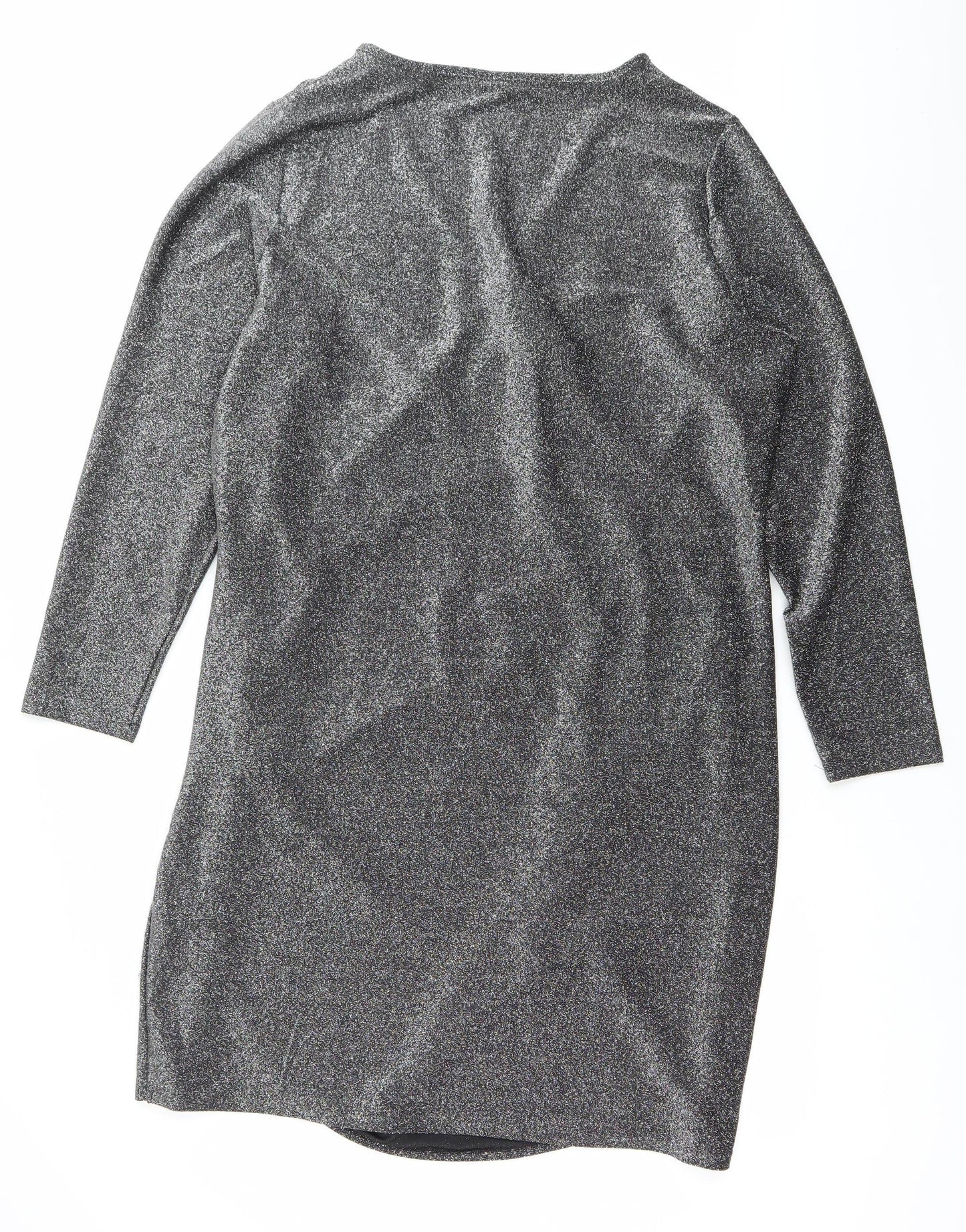 Vero Moda Women Silver Plus Size 24-26 Bodycon Dress Party Knee Length
