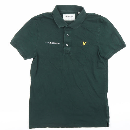 Lyle & Scott Men’s Green Polo Shirt Size S Cotton Stretch Casual