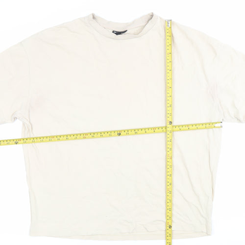 ASOS Design Men’s Beige Crew Neck Short Sleeve Cotton T-Shirt Size S