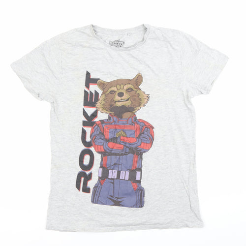 Next Boys Grey Rocket Marvel Guardians T-Shirt 14 Years Short Sleeve