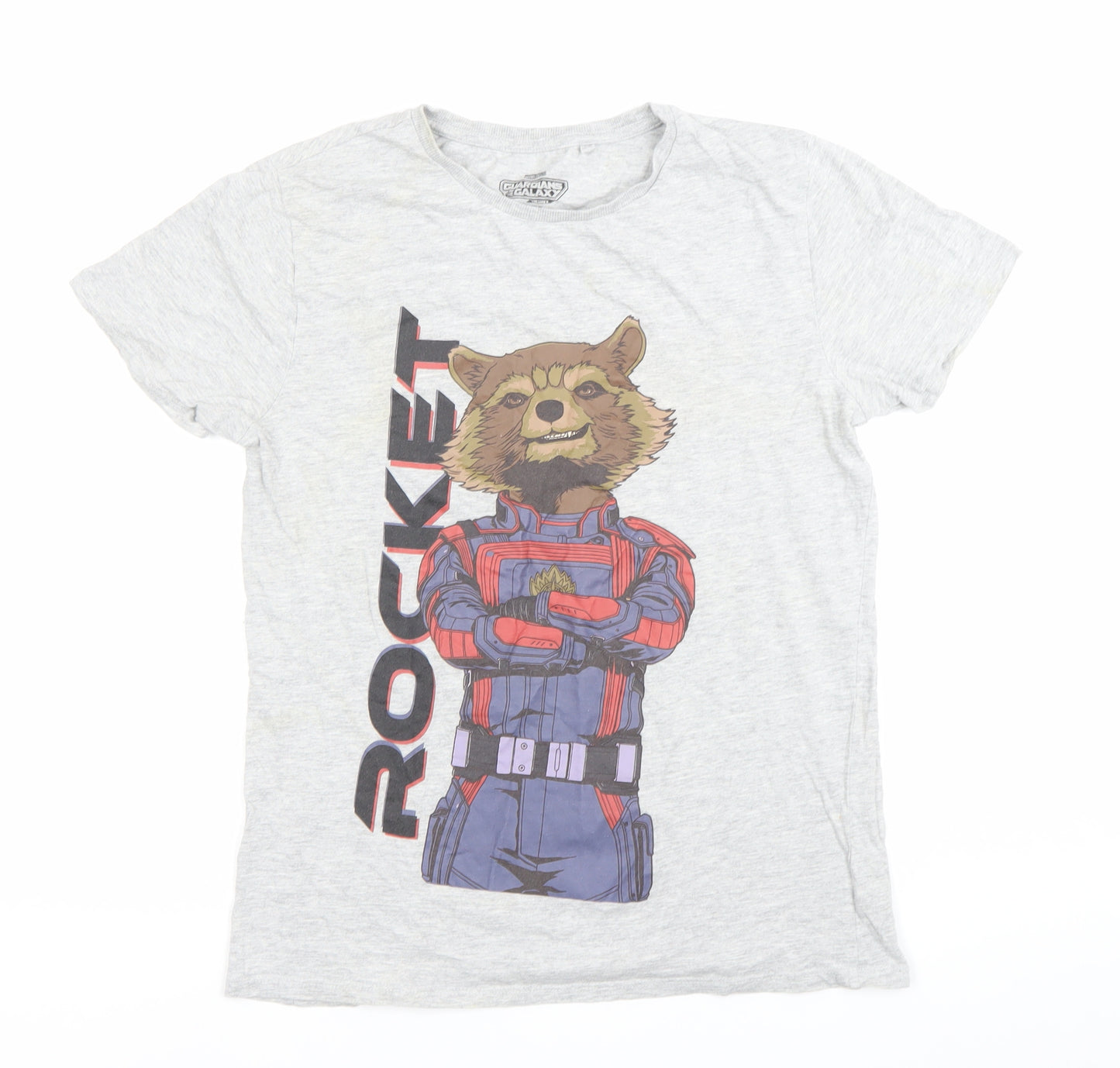 Next Boys Grey Rocket Marvel Guardians T-Shirt 14 Years Short Sleeve